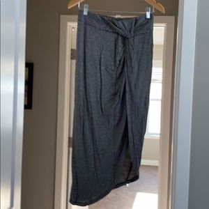 Grey/black striped maxi